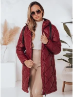 Dámska zimná bunda SNOWVIBE bordová prešívaná FashionStreet TY4996 Dámska zimná bunda SNOWVIBE bordová prešívaná FashionStreet TY4996