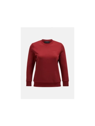 Mikina Peak Performance W Original Small Logo Crew burgundy