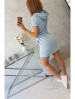 Šaty s kapucňou modré