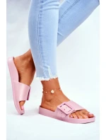 Klapki Damskie Big Star z Klamrą Różowe FF274A387