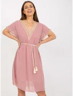 Šaty DHJ SK 1508.12 svetlo ružová