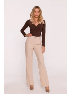 Dámske nohavice Lackline S418 beige - Stylove