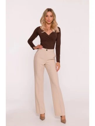 Dámske nohavice Lackline S418 beige - Stylove