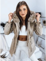 Dámska bunda MEGI beige FashionStreet TY3304