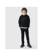 Chlapčenská mikina bez prúžkov s kapucňou 4F Junior 4FJWMM00TSWSM1292-21S