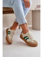 Dámske tenisky na platforme Beige-Green Nesonice