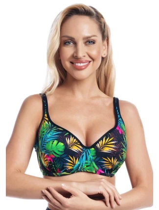 Vrchný diel plaviek Sumba P1201 Black and Green - Fantasy