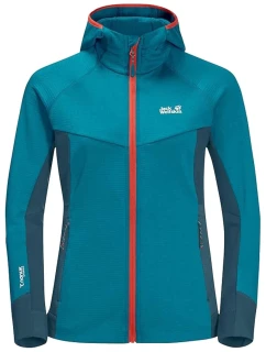 Dámska fleecová bunda Hydro Grid Jkt W 1709911-1395 005 Turquoise - Jack Wolfskin