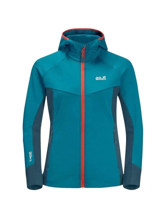 Dámska fleecová bunda Hydro Grid Jkt W 1709911-1395 005 Turquoise - Jack Wolfskin