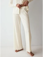 Univerzálne nohavice s rovným strihom a rebrovaním – Silk White – TRIUMPH Silk White – TRIUMPH Univerzálne nohavice s rovným strihom a rebrovaním – Silk White – TRIUMPH Silk White – TRIUMPH
