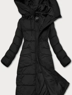 Dámska prešívaná dlhá zimná bunda Libland Black (7767)