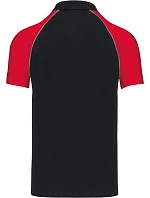 Kariban K 226 Baseballové polo tričko z piké 20.K226 čierne/svetlosivé/červené Kariban K 226 Baseballové polo tričko z piké 20.K226 čierne/svetlosivé/červené