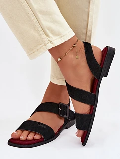 Dámske semišové sandále Big Star TT274490 Black