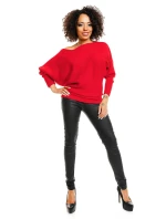 Sveter s netopierími rukávmi model 84279 PeeKaBoo