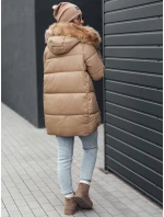 Dámska zimná bunda MELOMA prešívaná s kapucňou béžová FashionStreet TY4712