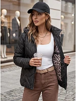 Dámska prechodná bunda s kapucňou, čierna, FashionStreet TY5773 Dámska prechodná bunda s kapucňou, čierna, FashionStreet TY5773