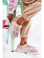 Sneakersy Sportowe Buty Damskie Beżowe Someday