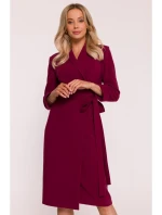 Dámske šaty S415 Bordeaux - Stylove Dámske šaty S415 Bordeaux - Stylove