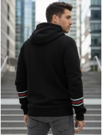 Pánska mikina s kapucňou čierna FashionStreet BX5940 Pánska mikina s kapucňou čierna FashionStreet BX5940