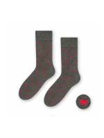 Vzorované pánske ponožky Steven art.136 Srdiečka