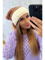 Dámska čiapka Feba K330 ecru+red