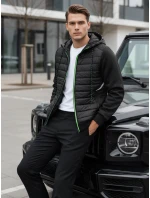 Pánska prešívaná bunda čierna FashionStreet TX4394