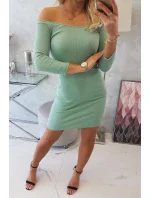 Pruhované vypasované šaty tmavo mätové Pruhované vypasované šaty tmavo mätové