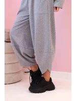 Bavlnená mikina nohavice set šedá melanž
