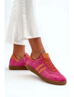 Zazoo N1068 Zamszowe Niskie Sneakersy Damskie Fuksja Zazoo N1068 Zamszowe Niskie Sneakersy Damskie Fuksja