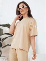 Dámsky bavlnený teplákový komplet RIZNA beige FashionStreet AY1035