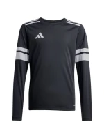 Detské tričko adidas Squadra 25 s dlhým rukávom čierno-biele JJ0047