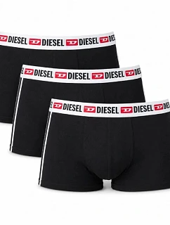 Diesel – pánske boxerky Men Shawn, 3 ks v balení, čierne, módne, bavlnené