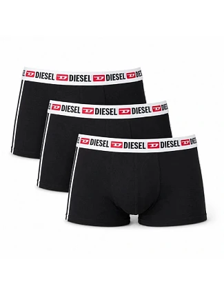 Diesel – pánske boxerky Men Shawn, 3 ks v balení, čierne, módne, bavlnené