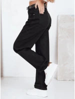 Dámske široké čierne džínsy FashionStreet UY2760 Dámske široké čierne džínsy FashionStreet UY2760