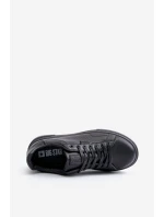 Trampki Sneakersy Męskie Z Eko Skóry Big Star OO174117 Czarne
