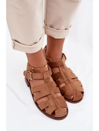 Dámské sandály Římské s Zlatým přezkou Camel Janessa