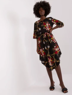 LK SK 507510 šaty.31P čierna a červená