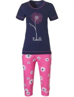 Dámske pyžamo 21231-400-2 tmavé. modro-ružová - Rebelle