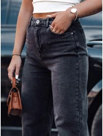 JEANDII dámske džínsové vrecovité nohavice s trením čierne FashionStreet UY2209