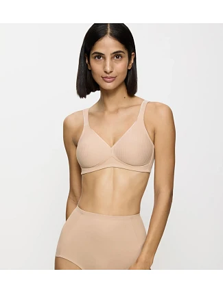 MODERN SOFT+COTTON - Pruhovaná bavlnená podprsenka bez kostice Triumph