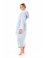 Dámsky župan Flora s kapucňou 3956 jednofarebný ľadovo modrý - Vestis