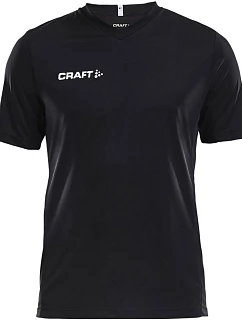 Craft Teamwear Squad Go Jersey Solid M Pánske športové tričko s výstrihom do V 82.5560 čierne