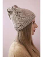 Dámska čiapka Amira K359 dark beige