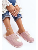 Dámske klasické zateplené papuče Pink Mabira