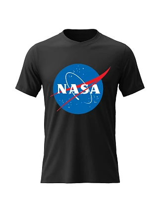 Pánske bavlnené tričko s potlačou - NASA - čierne Pánske bavlnené tričko s potlačou - NASA - čierne