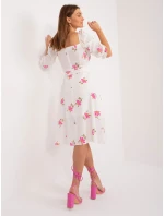 Šaty LK SK 508964 3.95 biela a ružová