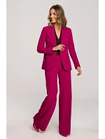 Bunda s jedným gombíkom S310 slivka -Stylove Bunda s jedným gombíkom S310 slivka -Stylove