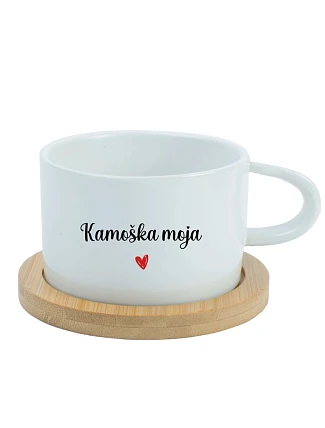 Môj priateľ - biely pohár na makrónky 200 ml Môj priateľ - biely pohár na makrónky 200 ml