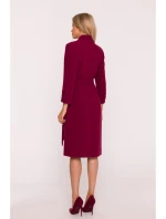 Dámske šaty S415 Bordeaux - Stylove Dámske šaty S415 Bordeaux - Stylove