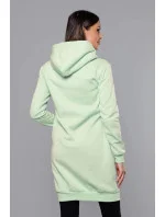 Dlhá tepláková mikina v pistáciovej farbe (YS10005-39)